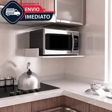 Suporte Nicho Microondas Impressora Mdf Branco, Preto e Amadeirado 60x11x40 Diversas Medidas