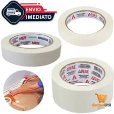 Fita Crepe Uso Geral Adesiva Branca 50 Metros Artesanato Marcação Artes Paredes 24mm 36mm 48mm