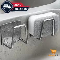 Aço inoxidável Suporte Porta Esponja para bucha de pia Prateleira de cozinha Envio Imediato