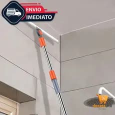 Rodo Vassoura Mágica de Silicone Multiuso com Cabo Extensor Raspador para Limpeza de Vidros e Pisos