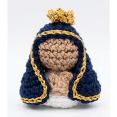 Chaveiro Nossa Senhora Aparecida Crochê Amigurumi Religioso