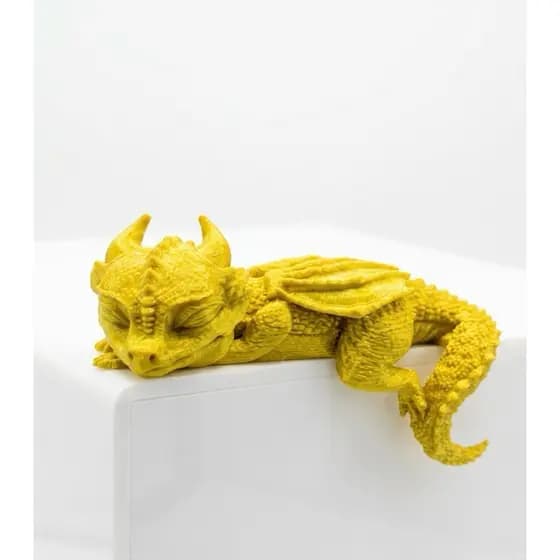 Mini Dragão Adormecido Decorativo - Impressão 3D Premium