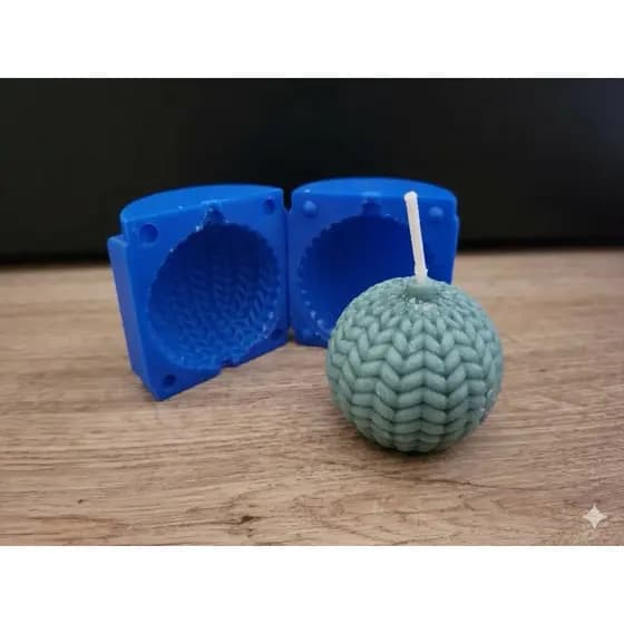 Molde Rígido para velas de cera de Coco / Soja / Sabonetes - Esferas Texturizadas