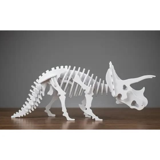 Quebra-Cabeça 3D Dinossauro Triceratops Esqueleto