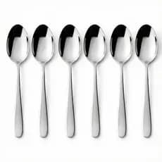 Jogo 6 Colheres Mesa Posta Sopa Caldo Multiuso Inox 18/10