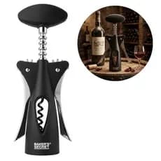 Saca Rolhas Asas Abridor Vinho Garrafa Manual Baker's Secret