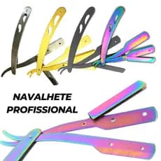 Navalha Navalhete Inox Barbeiro Barbearia Profissional