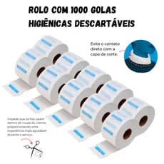 Kit 1000 Golas Higiênicas Descartáveis Profissional Barbeiro Barbearia Cabeleireiro Salão