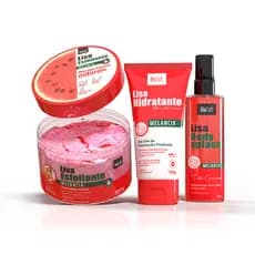Kit Banho Premium Melancia Bio Soft - Esfoliante + Hidratante + Body Splash