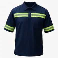 Camisa BRIM com 02 Botões Gola Polo Manga Curta Refletivo