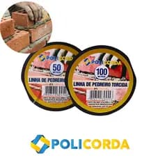 Kit 4 Linha de Pedreiro Torcida 3 Fios em Nylon Reforçado | Fio Trançado Resistente p/ Alinhamento de Obra