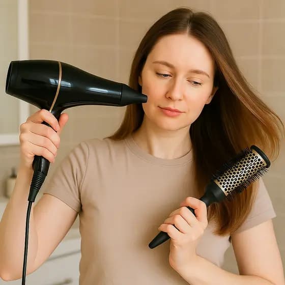 Secador Cabelo Profissional Potente Jato Quente Frio Escova Alisa Modela