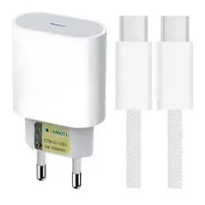 Carregador de iPhone Tipo C Turbo Completo Para Iphone 15 15Pro 15Pro Max 16 16Pro 16 Pro Max 25W