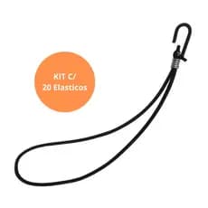 Kit 20 Corda Elastico Agarra Lona Gancho Fixador de Lona FixaLona Caminhão