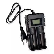 Carregador de Bateria Li-ion 2 Slots com Indicador de Carga