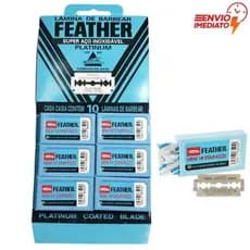 Kit 6 Feather Com 10 Lâminas Barbear Cada