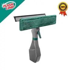 Mop Rodo Limpa Vidros Spray 3 em 1 Reservatorio 230 ml Verde Flash Limp FLP6384