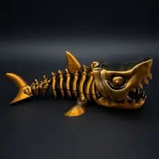 Fóssil Megalodonte Articulado Colecionável 16cm - Cores Diversas