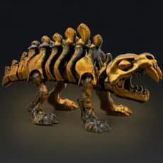Fóssil Esmilodonte Articulado Colecionável 15cm - Cores Diversas