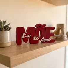 Letreiro Decorativo Mãe Eu Te Amo Presente Mãe
