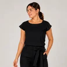 Blusa Scrub Muscle Feminina Preta Alfaiataria Acinturada Profissional Com Elastano Premium