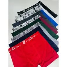 KIT 3 CUECAS BOXER ADULTO MASCULINA3  CUECA BOX ADULTO MICROFIBRA LISA ALCATEIA