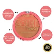 Pó Compacto Duo Blush e Bronzer Soleil Sunset 6g