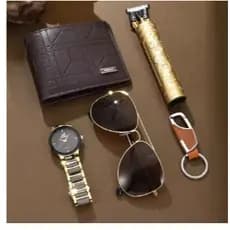 kit presente,masculino,relógio, carteira,óculos,cinto, chaveiro, homem