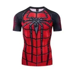 Camiseta Masculina de impressão de aranha masculina, manga curta, moda ao ar livre, roupas masculinas, Camisetas tops, verão, crianças