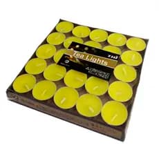 Kit 50 Velas Decorativas Não Aromatizas Amarela