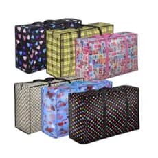 Kit 10 Sacolas Paraguai Grande com Zíper 55x55x13 cm para Viagem Compras e Transporte