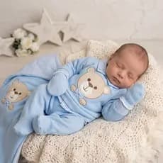 Saída maternidade menino Bear com saco de dormir confortável