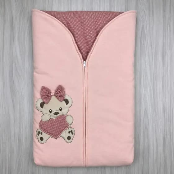 Saco de dormir porta bebê macio bordado