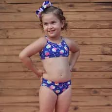 Biquíni Infantil Menina Praia Piscina Confortável – Várias Estampas