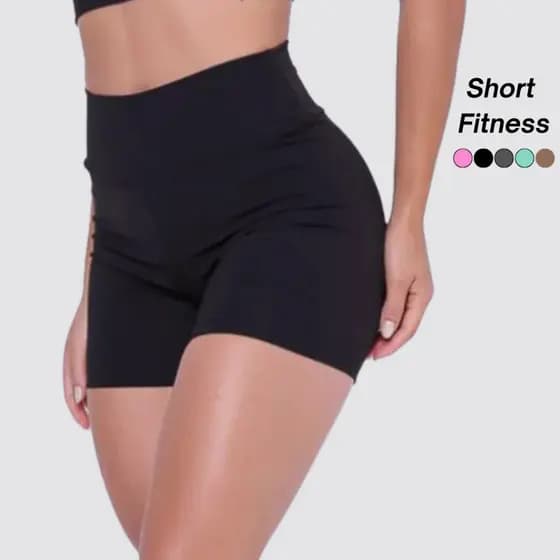 Short Fitness Academia Zero Transparência Liso Roupa Feminina Ginástica Crossfit Confortável