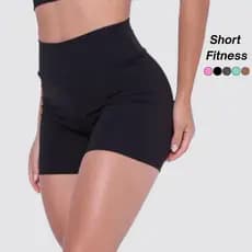Short Fitness Academia Zero Transparência Liso Roupa Feminina Ginástica Crossfit Confortável