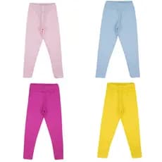 Kit 04 Calças Legging Lisas do 3 ao 16 Anos Infantil Juvenil menina/Feminina Leg ideal para a Escola