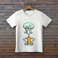 Camiseta Lula Molusco Blusa Bob Esponja Camisa Básica Tradicional Lançamento