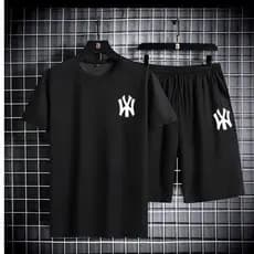 Kit Verão Bermuda Tactel mauricinho e Camiseta algodão para caminhada academia 2025 NY EUA Top