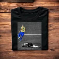 Camiseta Algodão Penta Copa Brasil Futebol Soccer Ronaldo Fenômeno Blusa Masculina  Unissex