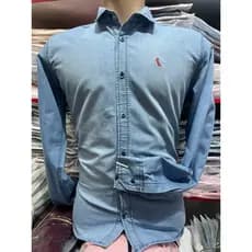 camisa social jeans manga longa Tamanho p-G2