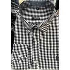 camisa social manga longa xadrez 35%algodão 65%poliéster não com elástico  amassa passa fácil fábrica china Tamanho 1-7
