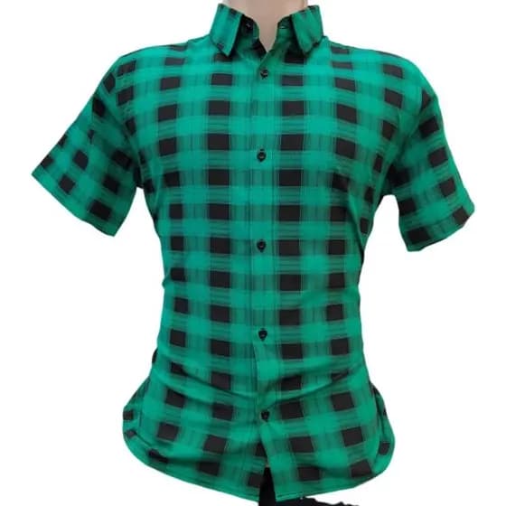 camisa Social Xadrez Com Elastano NAO Encolhe