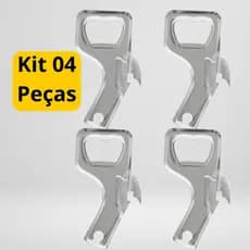 Kit Abridor de Garrafas e Latas 2 em 1 Profissional em Aço Inox - Utensílios de Cozinha