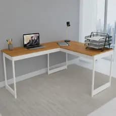 Escrivaninha De Canto Estilo Industrial Mesa Em L Escritório Beni Estudo Camaleão