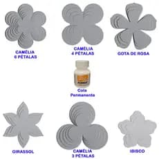 Kit Moldes Flores Máquina De Cortar Fita - Moldes Em Inox