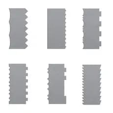 Kit Espátulas De Bolo 6 Uni 12 Modelos Diferentes Em Inox