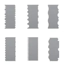 Kit Espátulas De Bolo 6 Uni 12 Modelos Diferentes Em Inox