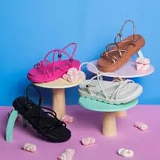 Sandália Birken Infantil Feminina Calce Fácil Juvenil Leve Moda Promoção Camin