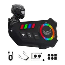 Fone de Ouvido Bluetooth para Capacete de Moto Microfone Embutido Stereo Mãos Livres à Prova d'água